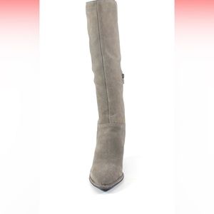 Diba True Park Bench Pointed Toe Boots Knee Tall Taupe Suede 6.5 New